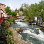 Ivrea view up the slalom course