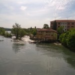 Ivrea canoe slalom warm-up + start