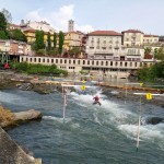 Ivrea canoe slalom start